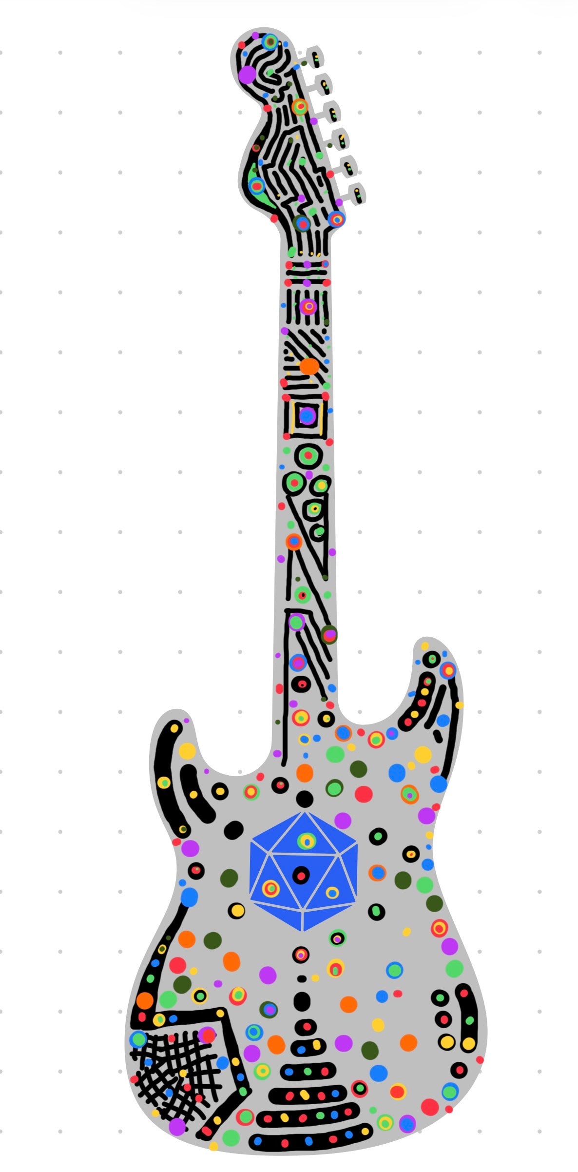 Mosaic Guitar Unisex T-Shirt
